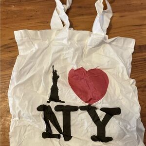 I Love NY White Tote Bag